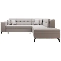 Luxusbetten24 Schlafsofa Designer Sofa Lania, mit Schlaffunktion beige