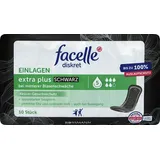 facelle diskret Hygiene-Einlagen Extra Plus Black - 10.0 Stück