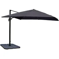 Mendler Gastronomie-Ampelschirm HWC-A96, Sonnenschirm, 3x4m (Ø5m) Polyester/Alu 26kg ~