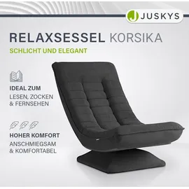 Juskys Relaxsessel Korsika Cord 58 x 85 x 100 cm Grau