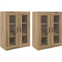 vidaXL Wandmontierte Schränke 2 pcs Artisan-Eiche 69,5 x 34 x 90 cm