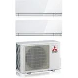 Mitsubishi - electric dual split inverter klimagerät serie kirigamine zen white msz-ef 9+15 mit mxz-2f53vf r-32 wi-fi integrated farbe weiß 9000+15000