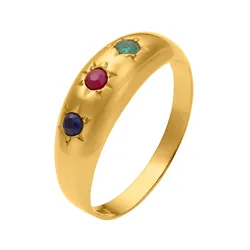 Fingerring LADY Gr. 18, gold (gelbgold 375), Fingerringe, Damen, 18, Metall-Metall, Metall, Metall