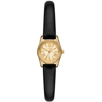 Michael Kors Damen Analog Quarz Uhr mit Leder Armband