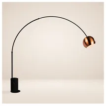 s.luce Ball Design-Bogenlampe mit Marmorfuß modern