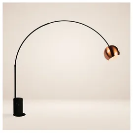 s.luce Ball Design-Bogenlampe mit Marmorfuß modern