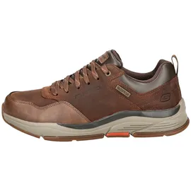 SKECHERS Herren Bengao - Hombre Sneaker, Dunkelbraunes wasserdichtes Leder, 43