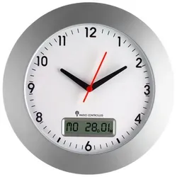 TFA® Funkwanduhr 98.1092 Ø 30 cm silber