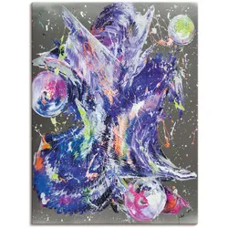 Leinwandbild ARTLAND "Abstraktion XV", lila (farbe bild(er): lila), B:60cm H:80cm T:1,8cm, Canvas, Leinwand, Bilder, auf Keilrahmen gespannt
