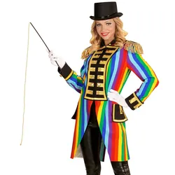 Zirkus Direktorin Regenbogen Frack Damen Kostüm - M