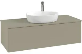 V&B Waschtischunterschrank ohne Frontstruktur, mit Beleuchtung Antao 120x36x50cm, HL, WBP Lac, lea gre. m Lac