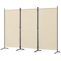 Angel Living Garten-Paravent 243 x 180 cm Beige Polyester 3 St.