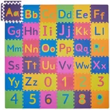Relaxdays 90Tlg.puzzlematte, Mehrfarbig, Textil, Quadratisch, 180,5x180,5 cm, unbedenklich, Schaumstoff, bunt