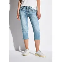 STREET ONE Damen A378561 3/4 Jeans mit Glitzer-Detail, Medium