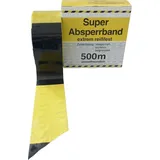 Kelmaplast Absperrband L.500 m B.80 mm Gelb/Schwarz