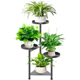 KHayRovies Pflanzenregal Blumenregal, Metall Pflanzenständer Blumenständer, Blumentopfständer Blumentreppe Blumenbank für Innen, Blumenregal Pflanzentreppe für Balkon Wohnzimmer