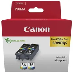 Canon Multipack Verschiedene Farben Cli-36 Mehrfarbig Twin 1511B025