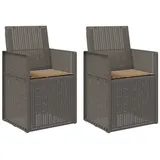 vidaXL Gartenstuhl 2 St.  grau
