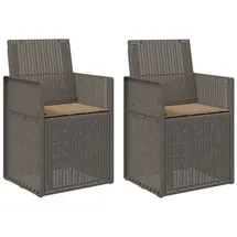 vidaXL Gartenstuhl 2 St.  grau