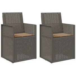 vidaXL Gartenstuhl 2 St.  grau