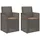 vidaXL Gartenstuhl 2 St.  grau