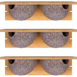 BigDean 3 Stück Schwalbennistkasten Doppelnest Schwalbennest Mehlschwalbennest Nistkasten Nisthilfe Schwalben Holzbeton
