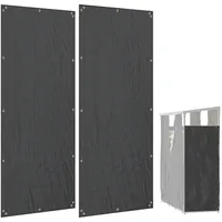 Outsunny Kaminholzregal 148 x 62 cm Kunststoff schwarz