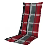 MADISON N.Y Madison B253 Hochlehner Gartenstuhl Auflagen 120x50x8cm rot kariert