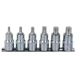 KS Tools 1/2" CHROMEplus Bit-Stecknuss-Satz XZN, 6-tlg.