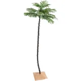 vidaXL Künstliche Palme mit 136 LEDs Warmweiß 220 cm