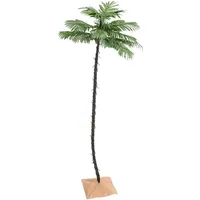 vidaXL Künstliche Palme mit 136 LEDs Warmweiß 220 cm