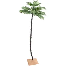 vidaXL Künstliche Palme mit 136 LEDs Warmweiß 220 cm