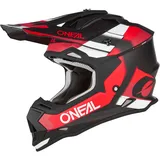 O'Neal Oneal 2Series Spyde V23 Motocross Helm, schwarz-weiss-rot, Größe L für Männer