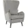 Home Affaire Ohrensessel Sallito Samtcord 76 x 109 x 85 cm Grau