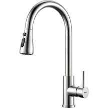 IBERGRIF M22137 Wasserhahn Ausziehbar Edelstahl Grau