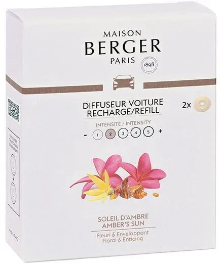 Sonniger Amber Set 2 Stück Nachfüller Autoduft
