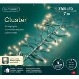Lumineo Kaemingk Lumineo Cluster 768 LED warmweiß außen 7 m transparent - Weiß