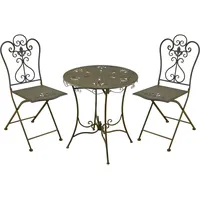 Hti-Living HTI-Living, Esstisch, Essgruppe 3-teilig Lily Braun (70 x