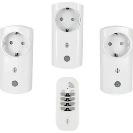 Intertechno Funksteckdosen-Set Weiß 3 St.
