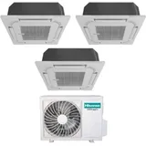 Hisense - Trial Split-Kassetten-Klimagerät 12+12+12 mit 3AMW72U4RFA R-32 Wi-Fi Optional 12000+12000 - Neu