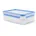 Frischhaltedose rechteckig transparent/blau cm hoch 2 x