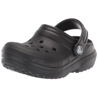 Crocs Classic Lined Clog K Holzschuh, Schwarz/Schwarz, 34/35 EU