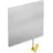 Hewi Kippspiegel 801.01.10018 600x540x6mm, mit Halter/Griff, senfgelb