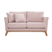 Skandinavisches Sofa 2-Sitzer pastellrosa mit abnehmbarem Bezug OSLO