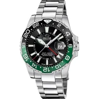 Jaguar J1011/5 CERAMIC GMT Uhr Herrenuhr Edelstahl silber -