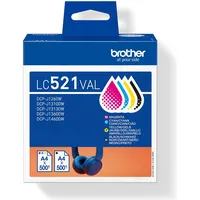 Brother LC-521VAL schwarz + CMY