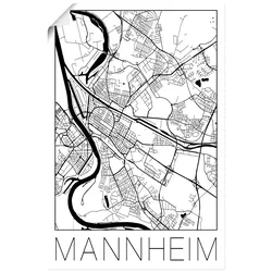 Artland Wandbild »Retro Karte Mannheim Deutschland«, Deutschland, (1 St.), als Alubild, Outdoorbild, Poster in verschied. Größen Artland Farbe Bild(er): schwarz