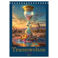 Calvendo Traumwelten (Tischkalender 2026 DIN A5 hoch), CALVENDO Monatskalender: