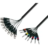 Adam Hall Cables Adam Hall 3 Star Series Multicore Instrumentenkabel 8 x XLR-Kabel weiblich auf 8 x 6,3-mm-Klinkenstecker 5 m