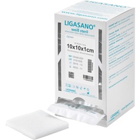 Ligamed Medical Produkte GmbH LIGASANO weiß Verband 1x10x10 cm steril 10x10x1cm Spenderbox